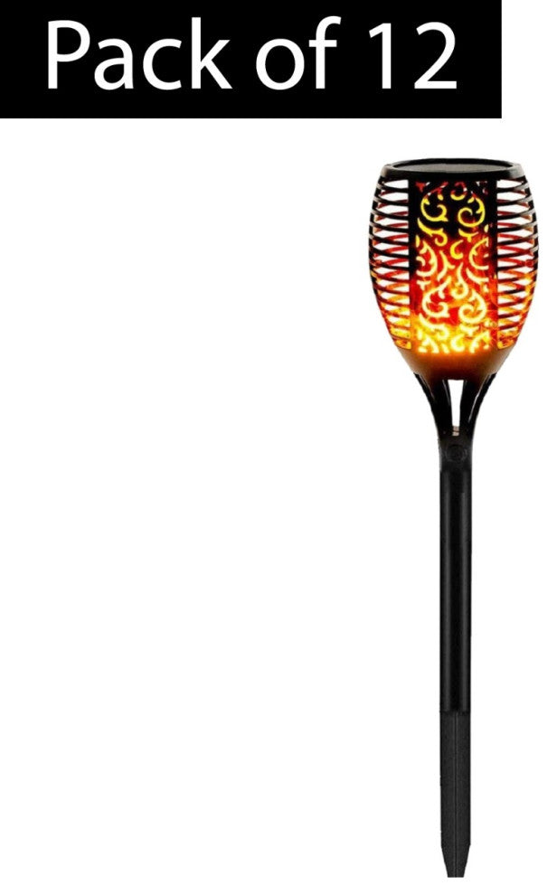 Smart Flickering Flames pathway Lights, Waterproof - Pack of 12