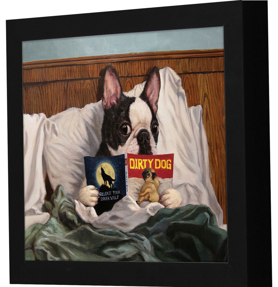 Dirty Dog Non-Glass Framed Art