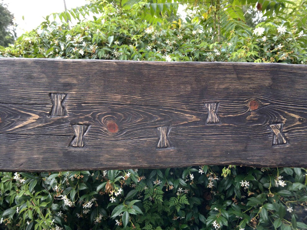 Farmhouse Outdoor Bench Natural Wood Finish