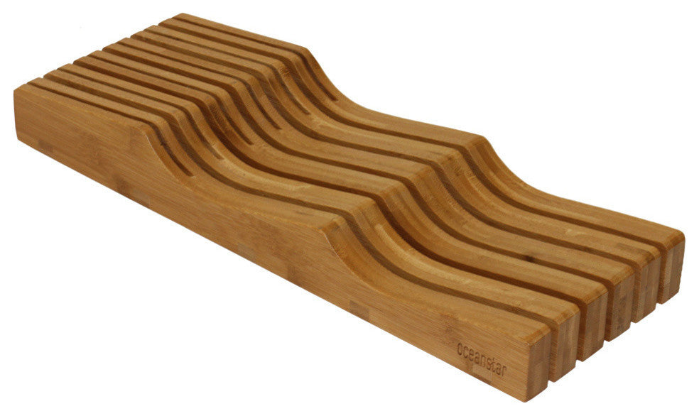 Oceanstar In-Drawer Bamboo Knife Organizer
