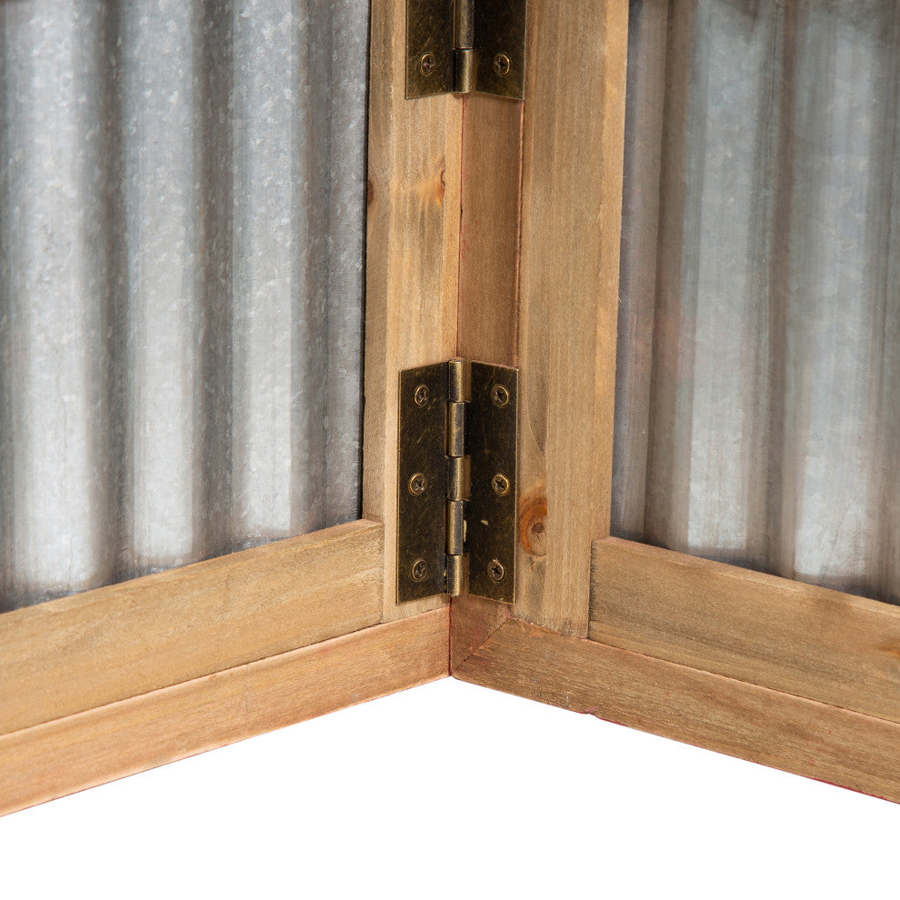 Galvanized Corrugated Metal and Wooden Tree Collar