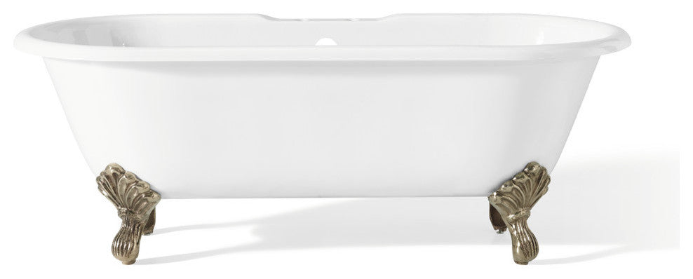 Cheviot Products Regal Cast Iron Bathtub With Faucet Holes and Shaughnessy