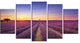 "Lavender Field in Provence France" Landscape Wall Art Print, 5 Panels, 60"x32"