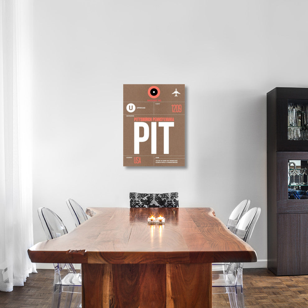 "PIT Pittsburgh Luggage Tag 2" Fine Art Print