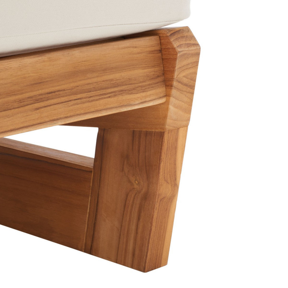 Safavieh Julianne Brazilian Teak Patio Chair Natural/Beige