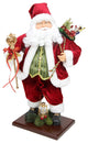 18" Santa Claus with Gift Bag and Staff Christmas Tabletop Decoration
