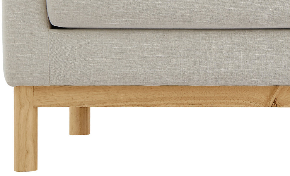 Langham Linen Textured Fabric Upholstered Chair, Beige