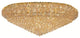 Elegant Belenus Flush Mount, Gold Finish With Royal Cut Crystal