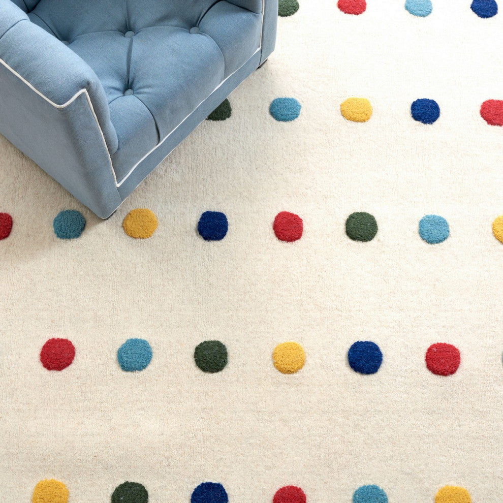 Safavieh Kids Collection, SFK101 Rug, Ivory, 3' Square