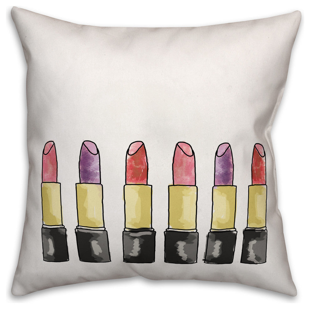 Lipstick Party 18x18 Throw Pillow