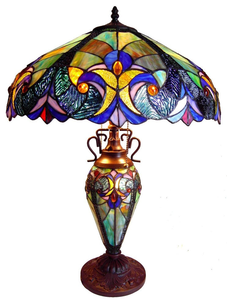 Liaison 3-Light Victorian Double Lit Table Lamp