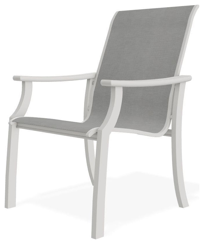 St. Catherine Sling Outdoor Armchair, Alloy/Snow