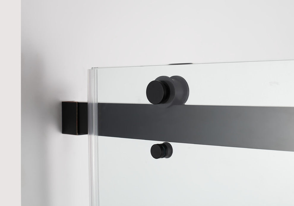 Rivage 44"-48"x76" Frameless Double-Bypass Sliding Shower Door