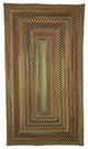 Sherwood Forest Concentric Braided Rectangle Rug, Amber, 5'6"x5'6"