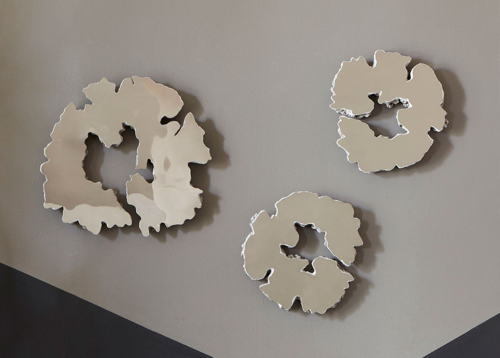 Lava Slice Wall Art, Resin, Stainless Steel, Large