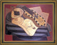 Juan Gris The Guitar with Inlay - 21" x 28" Framed Premium Canvas Print