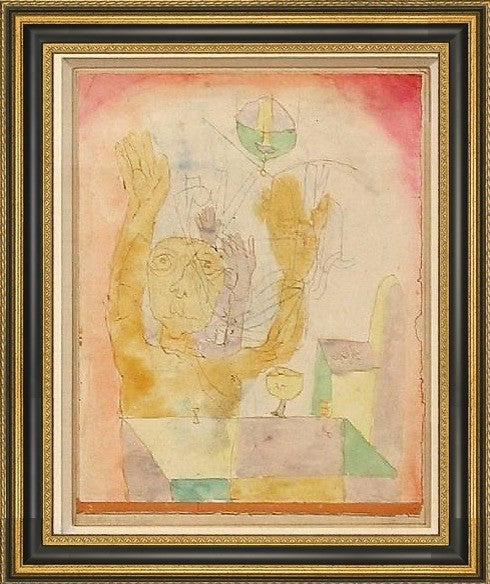 Paul Klee Enlightenment of Two Sectie - 16" x 20" Framed Premium Canvas Print