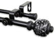 Tilly Double Curtain Rod, Black, 48"-84"