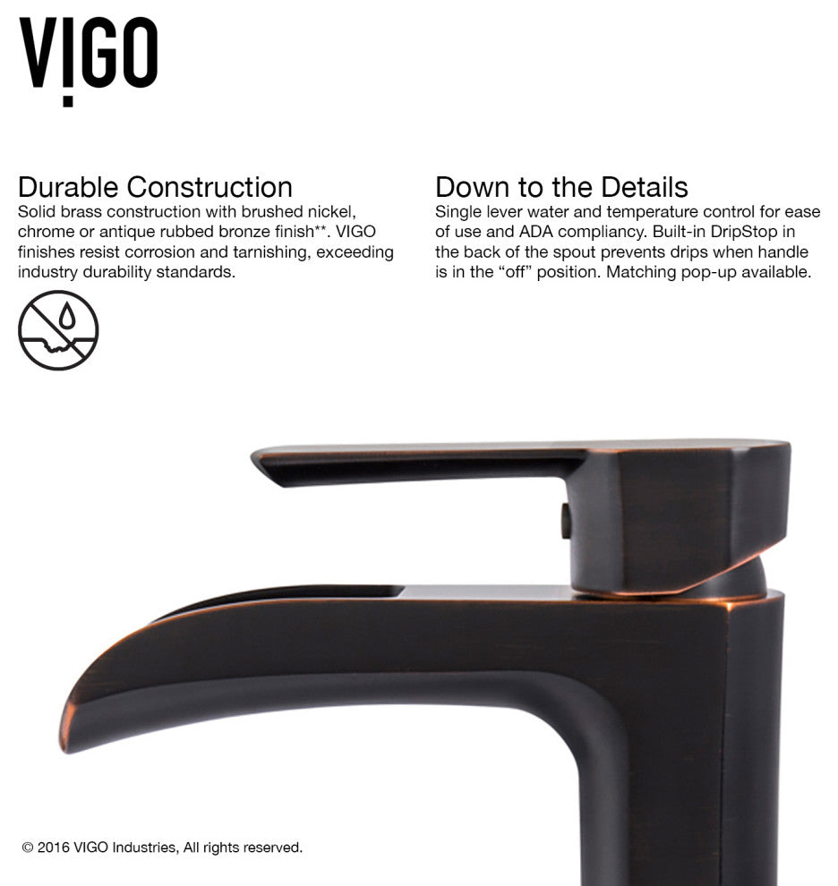 Vinca 18"L x 14"W MatteStone Vessel Sink and Niko 11"H Faucet Set
