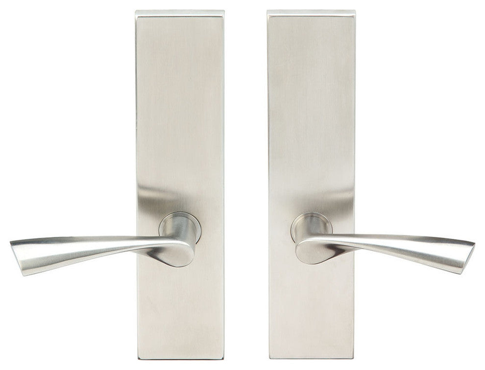Breeze Lever, Full Dummy Tubular Pair, Left Hand, Satin Stainless Steel