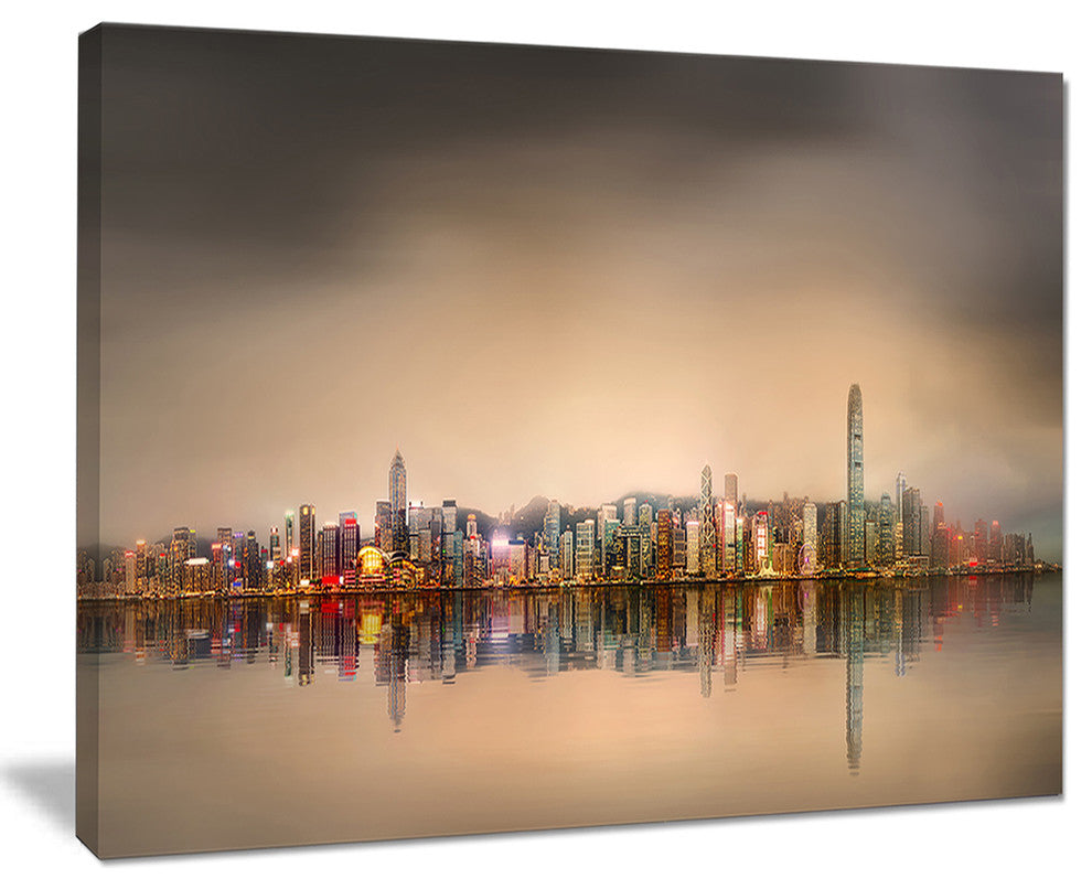 "Singapore Financial District Skyscrapers" Wall Art, 20"x12"