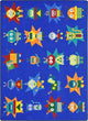 Kid Essentials Rug, Robot Invasion, 7'8"x10'9"