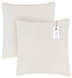 A1HC Soft Velvet Throw Pillow Covers Only, Set of 2, Cream, 24"x24"