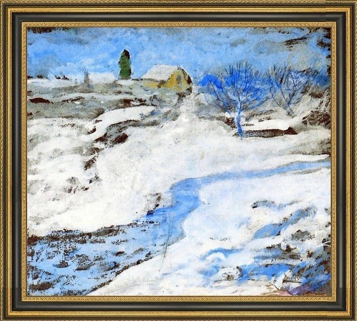 John Twachtman a Winter Framed Premium Canvas Print, 20"x25"