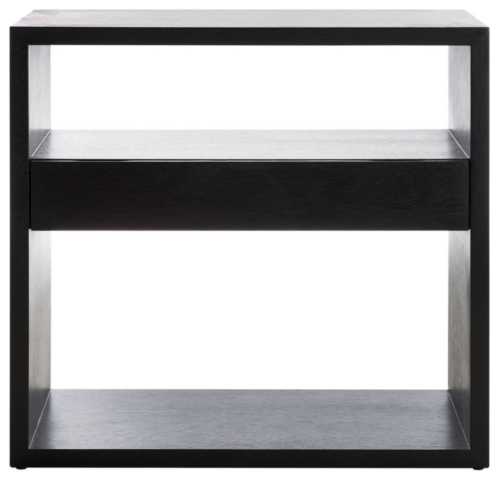 Safavieh Munson 2 Shelf 1 Drawer Console Table, Black