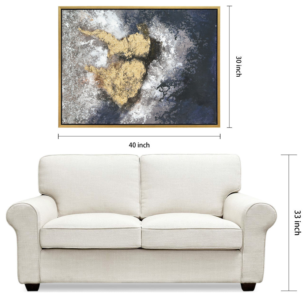 Nourishment Textured Metallic Hand Painted Framed Wall Art by Martin Edwards