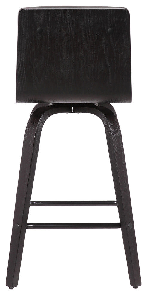 Vienna 26" Counter Height Barstool With Gray Faux Leather