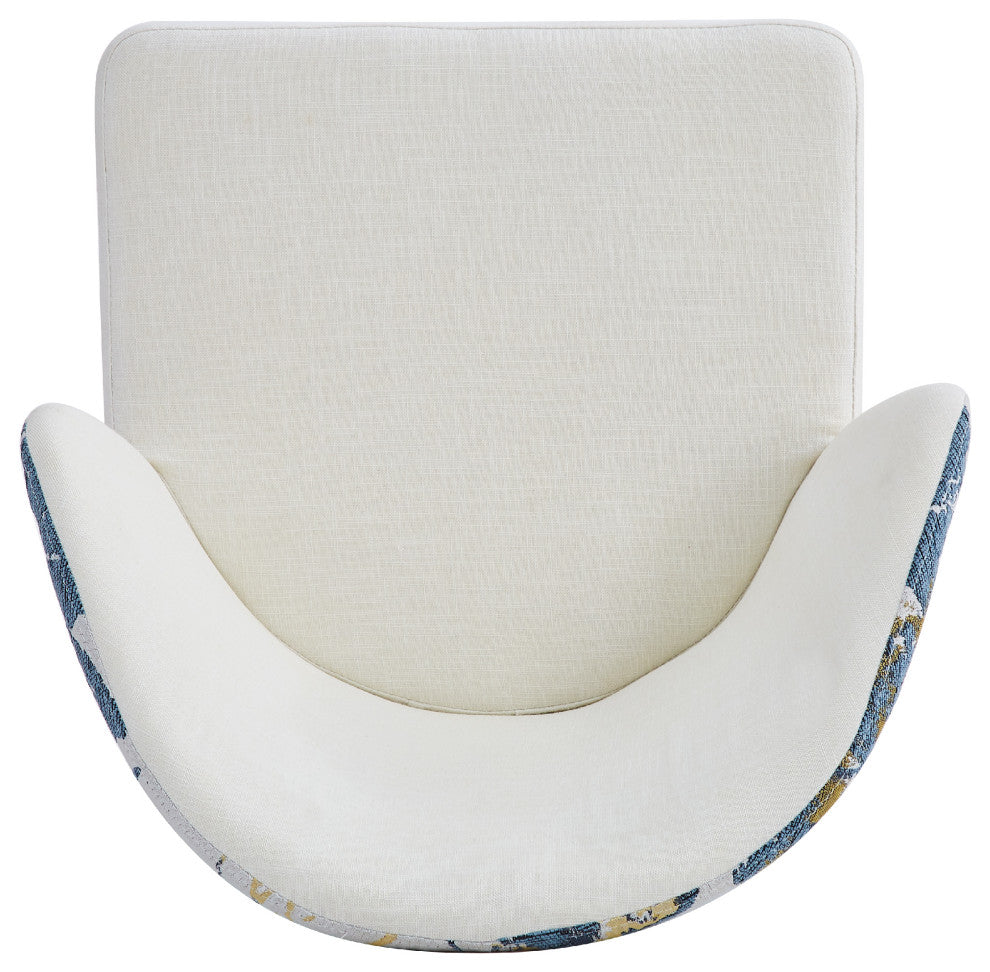 GDF Studio Jacquard Pattern Bar Stool, 28" Counter Height, Set of 2, White