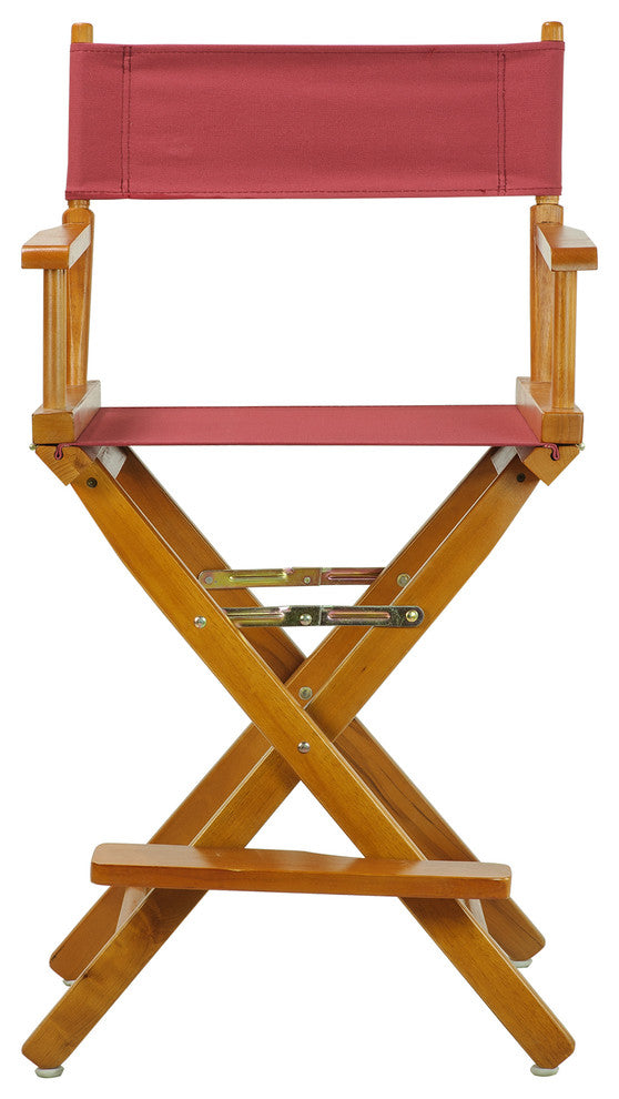 024" Director's Chair Honey Oak Frame-Burgundy Canvas