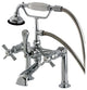 Aqua Vintage Deck Mount Clawfoot Tub Faucet, Polished Chrome