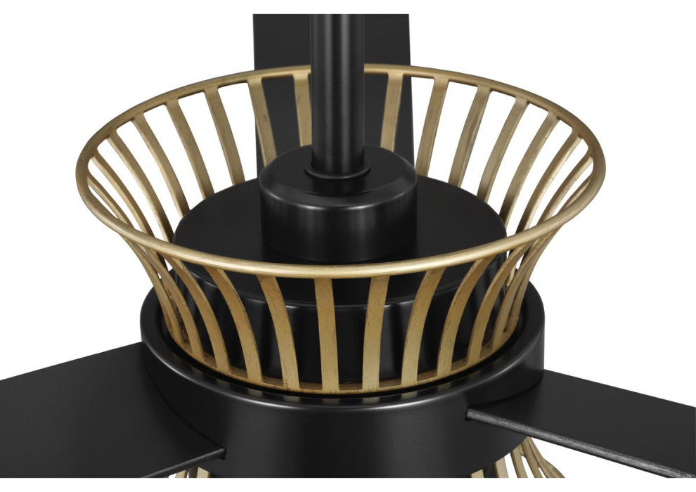 Bisbee Collection 55" 3-Blade Global Ceiling Fan, Matte Black