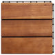 Safavieh Outdoor Manila Wooden Floor Tile- 3 Slats-Acacia Natural
