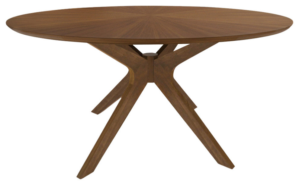 Modrest Prospect Modern Large Round Walnut Dining Table