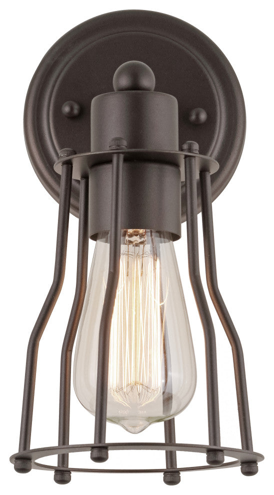 Evelyn Metal Vanity Light, Oil Rubbed Bronze, 1-Light