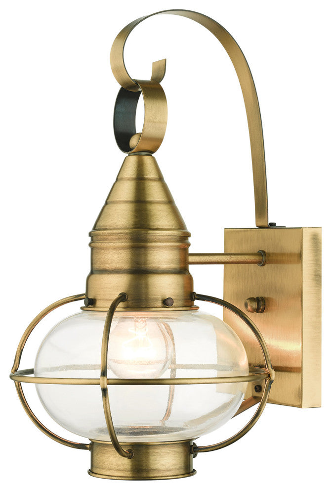 Antique Brass Nautical, Farmhouse, Bohemian, Colonial, Outdoor Wall Lantern