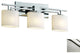Aero 3-Light Bath Bar, Brushed Nickel With Artisan Glass Shade