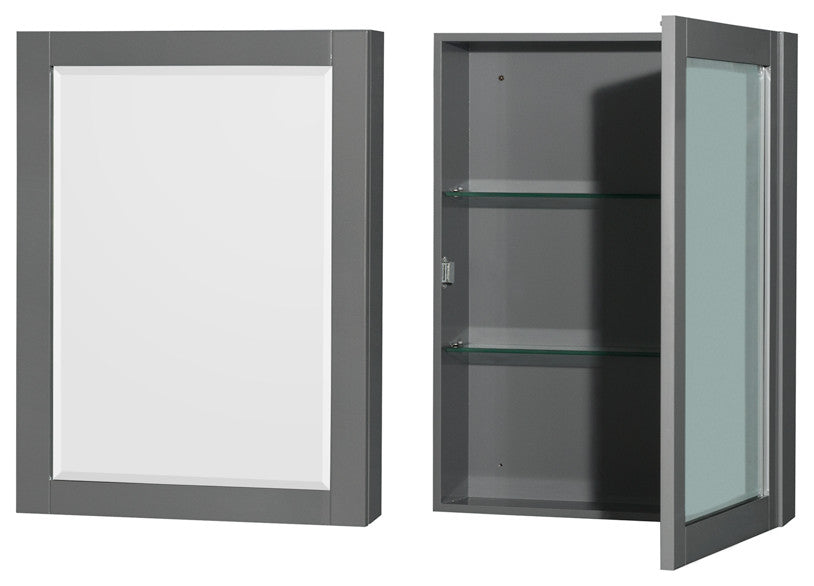 60"DBL Vanity Dark Gray, White Cult. Marble Countertop, Sinks, Med. Cabinets