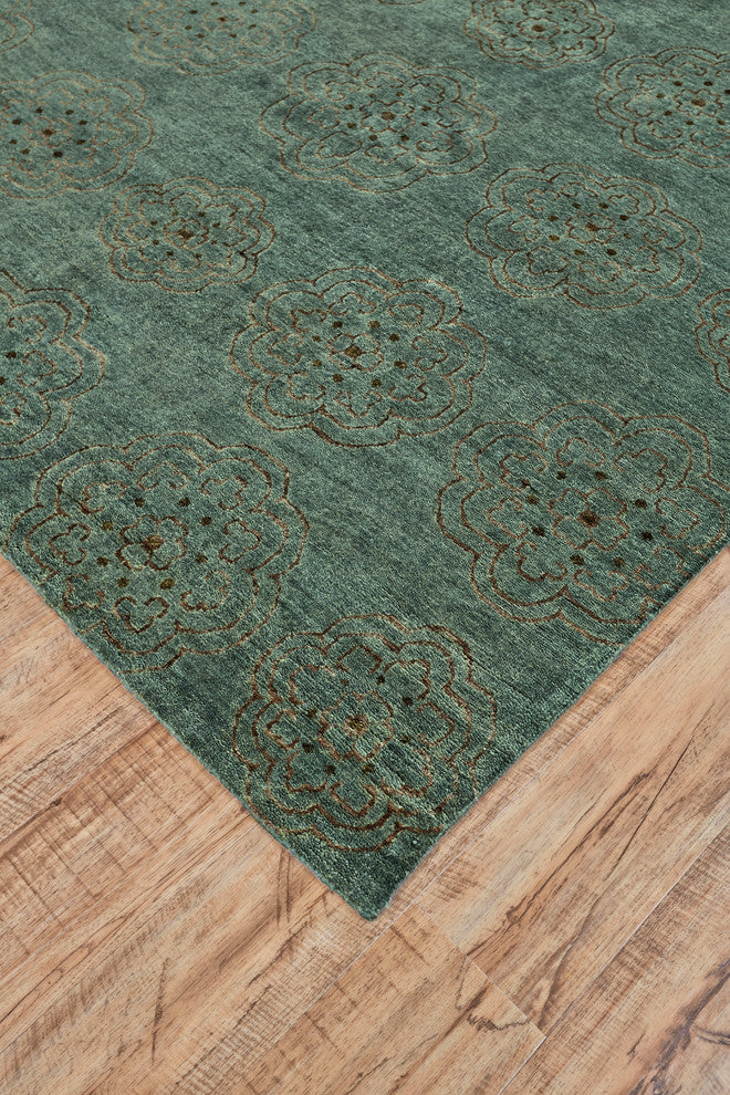 Weave & Wander Timeo Rug, Teal, 2'x3'