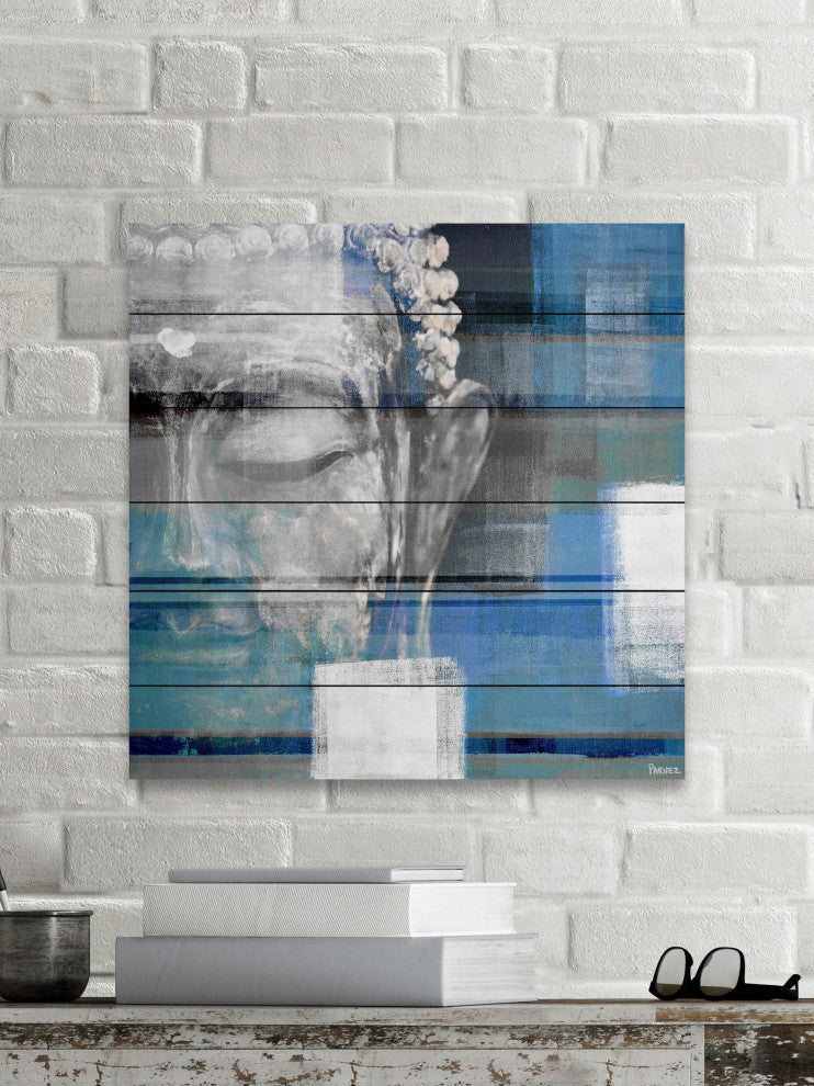 "Blue Buddha" Painting Print, 18x18