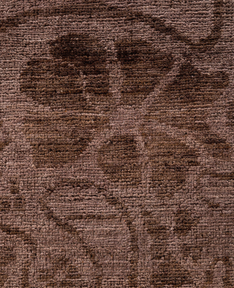 Overdyed One-of-a-Kind Hand-Knotted Area Rug Brown, 10' 2" x 12' 10"