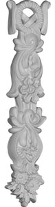 4 5/8"W x 19 1/2"H x 1 3/8"P Wreath Drop Onlay