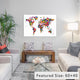 "World Map Hearts, Multicolor" Wrapped Canvas Print, 18x12x1.5