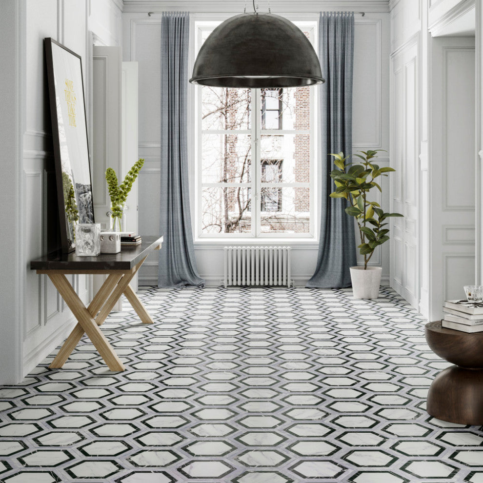 Marbilia Hex Agra with Biotech Porcelain Floor and Wall Tile