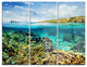 "Coral Reef Island" Photo Metal Wall Art, 3 Panels, 36"x28"