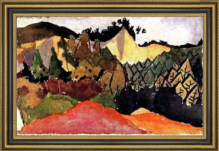 Paul Klee In the Quarry - 18" x 27" Framed Premium Canvas Print