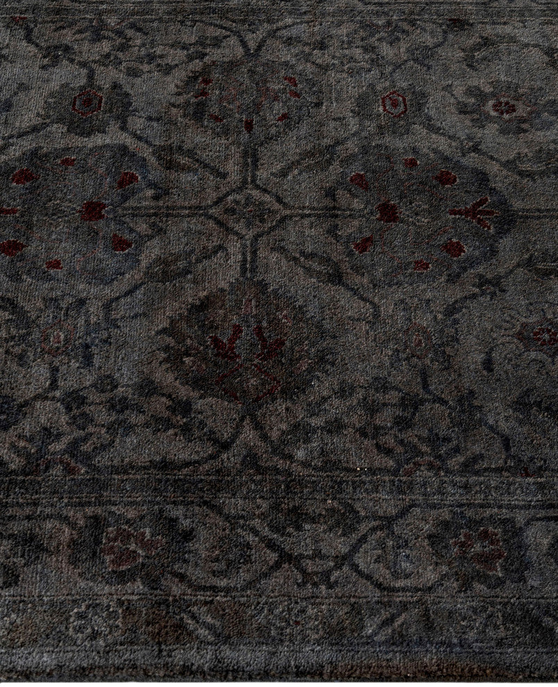 Overdyed One-of-a-Kind Hand-Knotted Area Rug Gray, 3' 0" x 11' 10"